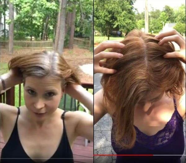 heather c before and after earthdye natural hair color